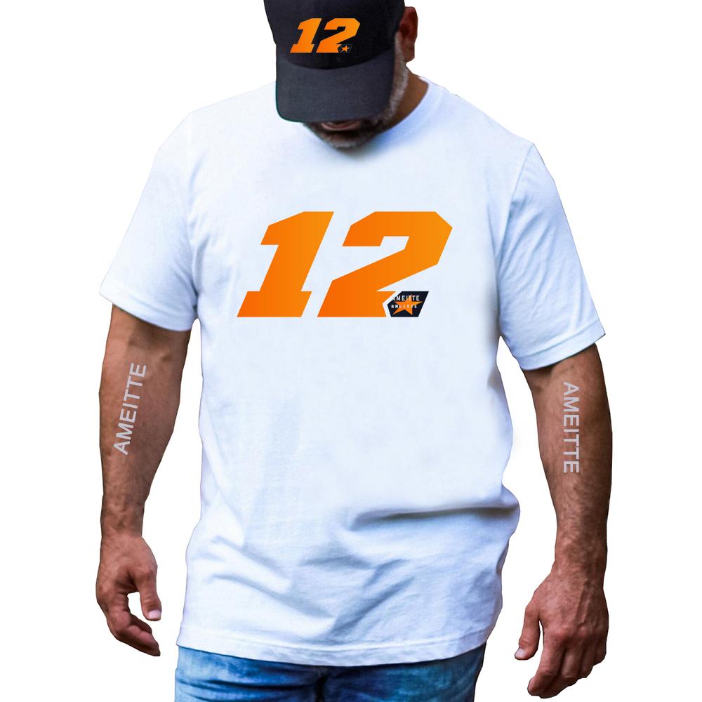 2025 New Maverick Vinales 12 Gp Race Rider Tshirt Summer Unisex Short Sleeve Motorcycle Sport Racing Boy Casual Tops White Tees