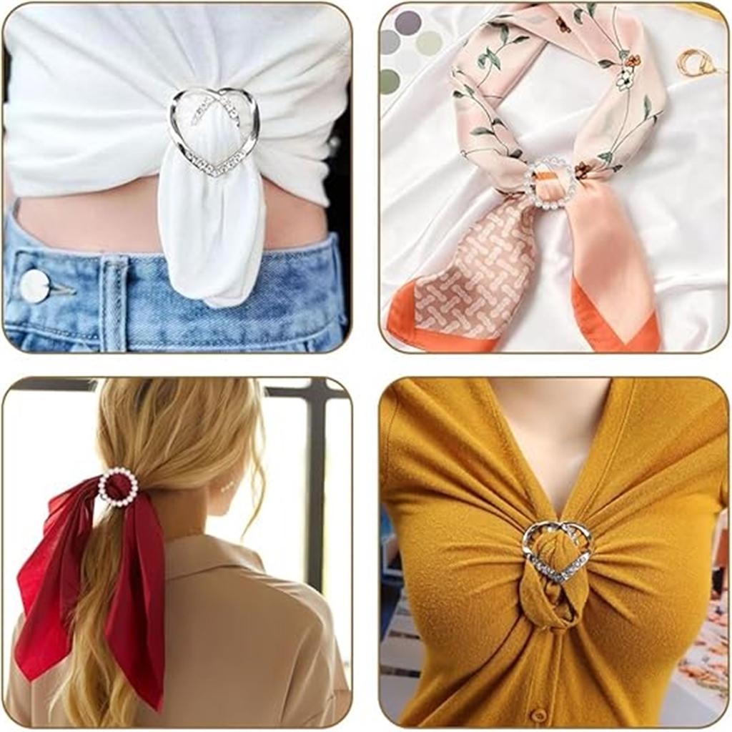 Зажим для кольца на шарф-зажимы для галстуков на футболках, угловая завязка для одежды, пуговица для женщин, модная металлическая застежка для рубашки, пряжка