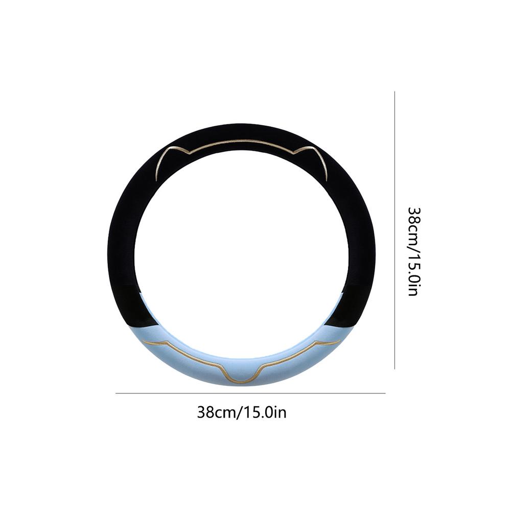 Cute Steering Wheel Cover Aesthetic Steering Wheel Cover Thickened 15inch Warm Winter Steering Wheel Cover For Most Cars SUVs