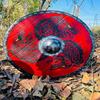 60.96 Cm Red Dragon Valhalla Viking Shield, Gift, Battle Ready Viking Shield, Norse Viking Round Shield, Viking Gift Him Her