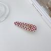 Red Eyecatching And White Plaid Hair Claws For Women Handmade Quality Pvc Stylish Accessories Hair
