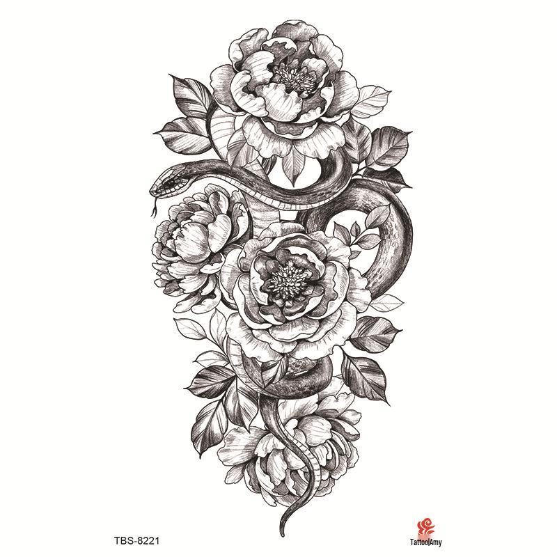 Водонепроницаемый набор тату-наклеек на всю руку с тотемными символами