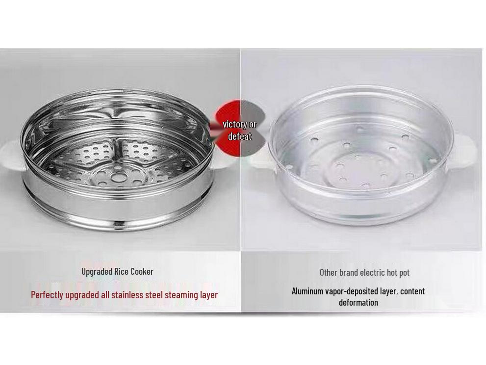 ZISIZ Large Capacity Rice Cooker Steamer