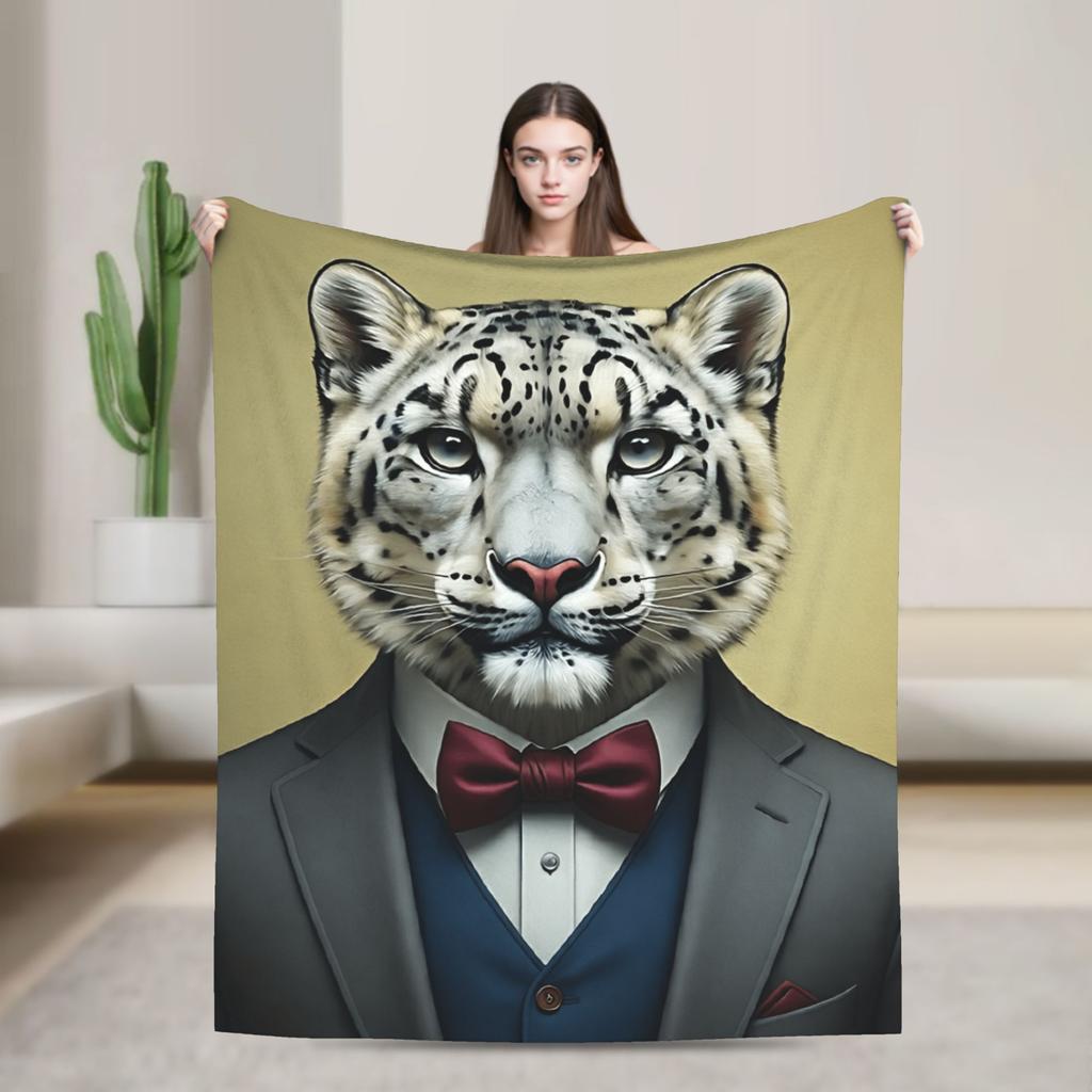The Dapper Animals Blanket Quality Warm Soft Throw Blanket Autumn Girls Boys Couch Chair Fluffy Bedspread