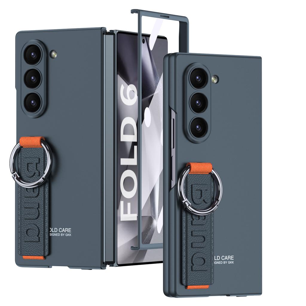 Чехол для мобильного телефона Z FOLD6 Тонкое отверстие для камеры Эластичный ремешок на запястье с защитной пленкой Интегрированный защитный чехол