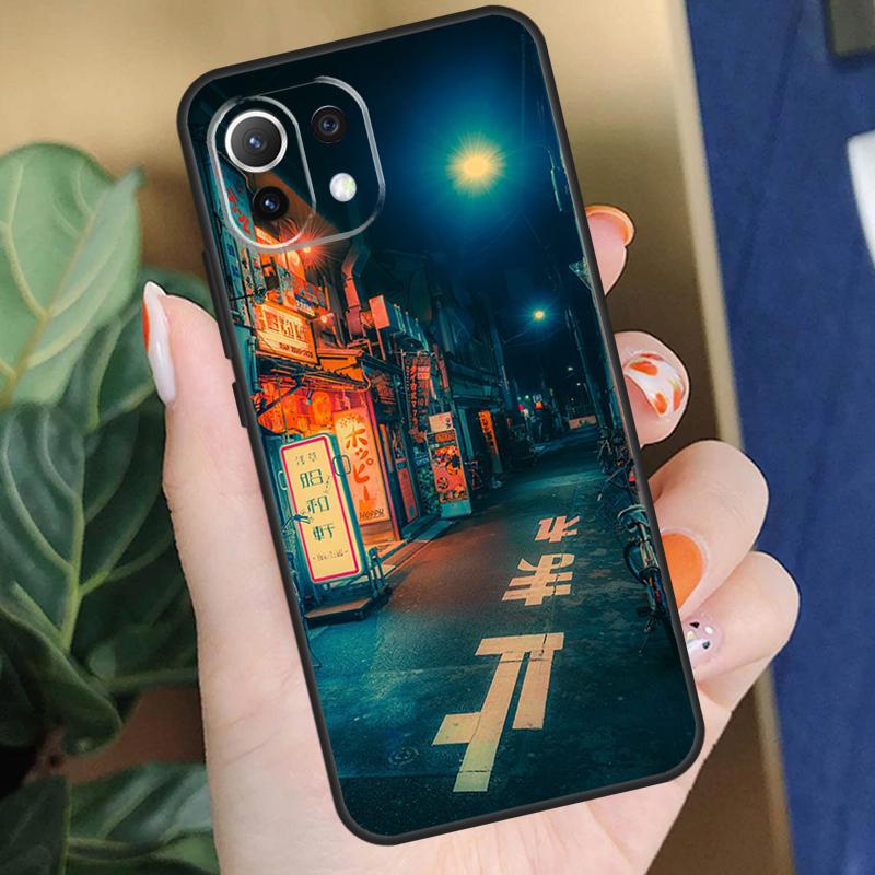 Японский ночной город Эстетичный чехол для Xiaomi 15 14 Ultra 13T 14T 15T Pro 17 Pro Max POCO X7 X5 X6 F5 F6 F7 F8 Pro Coque