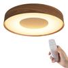 Elekeed LED Ceiling Light, 10-tatami Mat (approx. 22 Sq Ft), 4800lm, Stylish Wood Grain Finish, Dimmable, Color Adjustable, Sleep Timer, Memory