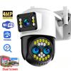 4K 8MP 10X Zoom WiFi Security Camera Outdoor 3 Lens 2 Screens Two-Way Audio Motion Detection Video Surveillance CCTV IP Camera Yoosee