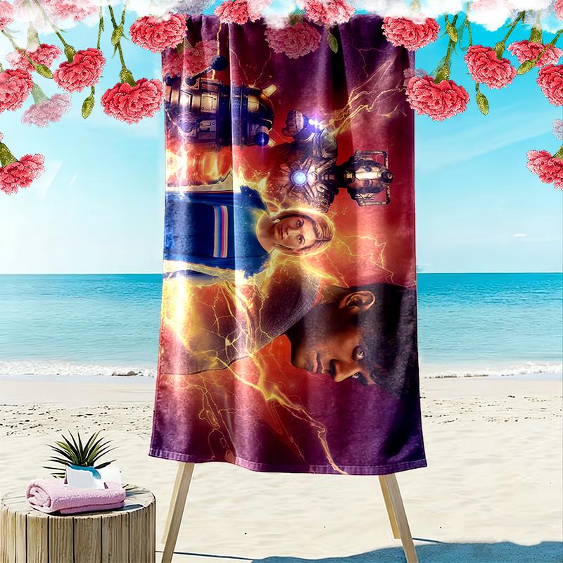 Doctor Who3 Print Beach Towel, Large Soft Quick Dry Towel for Beach Camping Swimming