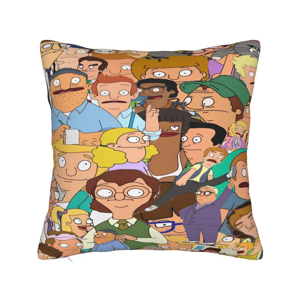 B-Bob Burgers Thanksgiving Pillowcase Cushion Cover  Pillow Covers Soft and Sweet Chair Decorations Zipper Multiple Sizes