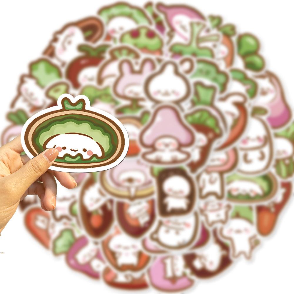 50 Cartoon Vegetable Doll Graffiti Stickers Personalized Decorative Guitar Notebook Suitcase DIY Waterproof Stickers