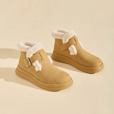 Женские зимние сапоги, новые, бархатные, теплые и нескользящие, внешние короткие сапоги на одной педали