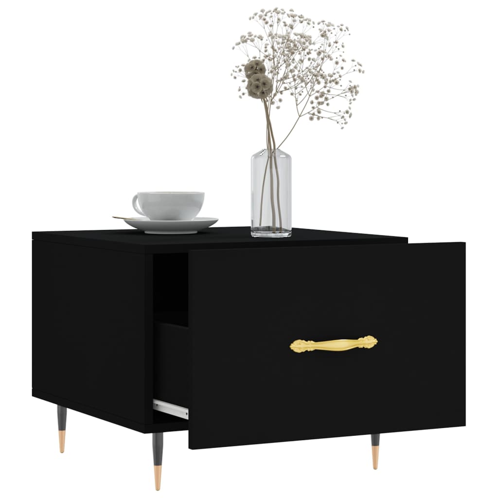 Coffee Table Black 50x50x40 cm Particleboard