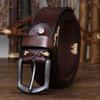 Men's Belt Handmade Retro Distressed Cowhide Leather Pin Buckle Korean Style Cool Trendy Jeans Belt