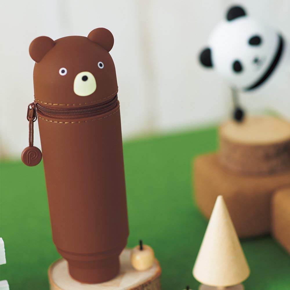 LIHIT LAB Чехол-подставка для ручек PuniLabo Shiba Inu A7712-2 - Органайзер для канцелярских принадлежностей с милым дизайном собаки