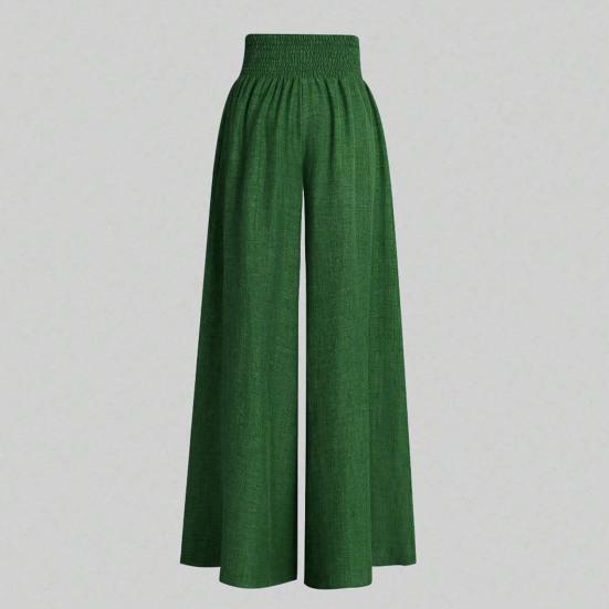 Women Casual Pants Wide Elastic High Waist Oversized Wide Leg Long Trousers Solid Color Lounge Workout Pants