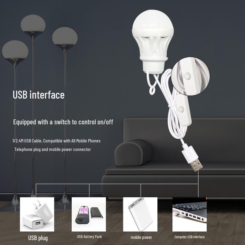 Низковольтная светодиодная лампа 5 В от USB для Power Bank и наружного использования