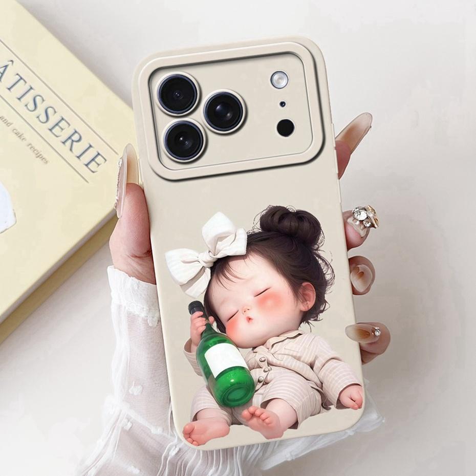 Cute Cartoon Phone Case For iPhone 17 Pro Max 17 Air Soft Silicone Shockproof Cases For iPhone17 17Pro 17Air Covers Bumpers