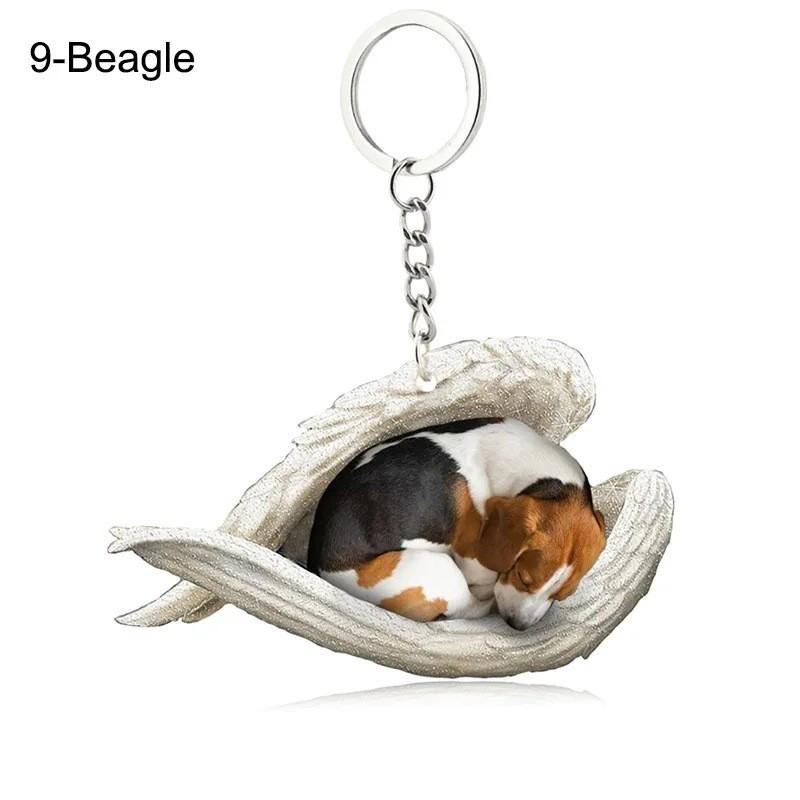 Sleek Modern Dog Cat Angel Keychain With Animal Theme For Bags And Vehicles