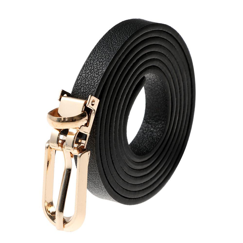 Fashion Candy Color Graceful Faux Leather Belts Dress Strap Thin Skinny Waistband Adjustable Belt