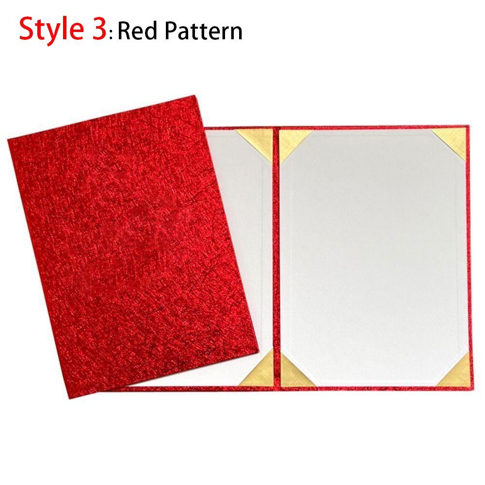 1Pcs Plush Surface Certificate Cover Thicken File Page Folder  Signing Contract