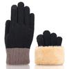 Touchscreen Knitted Fleece Gloves Winter Warm Furry Warm Mitts Female's Gloves  Outdoor Sport
