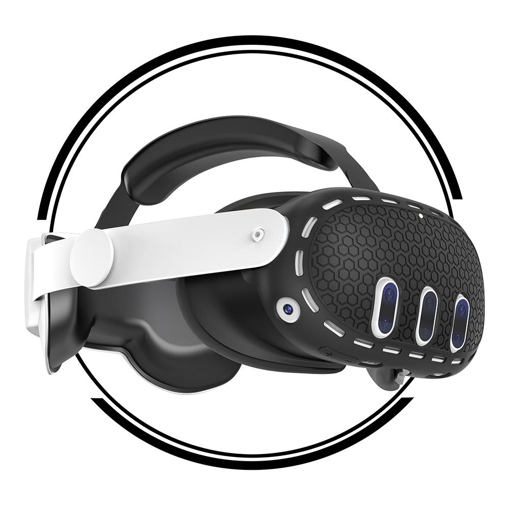 Новый 1 x Новый силиконовый защитный чехол для VR-гарнитуры Quest 3, аксессуары, черный