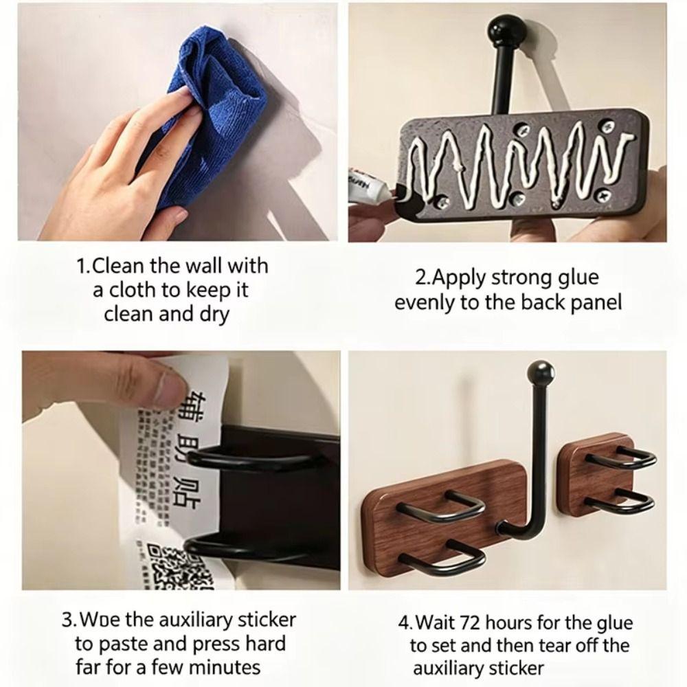 No Drilling Hair Brush Organizer Self-Adhesive Bathroom Storage Rack  Salon Tools