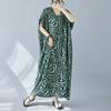 DIMANAF 2024 Платье больших размеров Женская одежда Летний богемный сарафан с v-образным вырезом и цветочным принтомЭлегантное женское свободное платье макси больших размеров