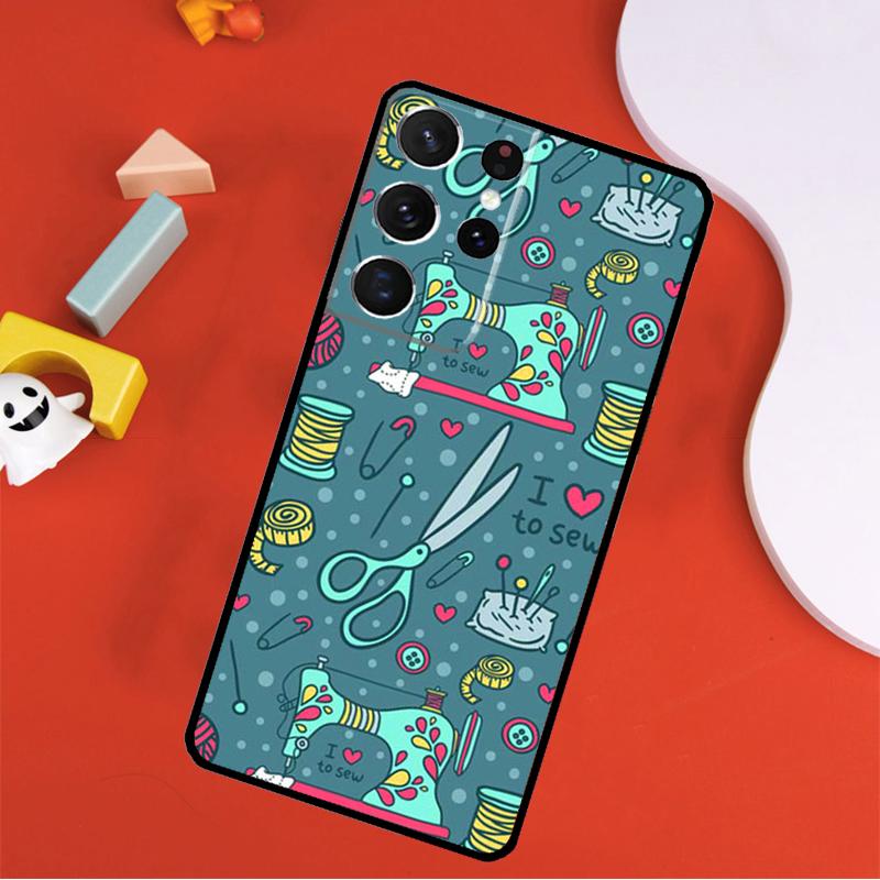 Чехол для телефона Швейная машинка Для Samsung Galaxy S25 Ultra S24 Ultra S9 S10 S20 S21 S22 S23 Plus S24 FE Чехол