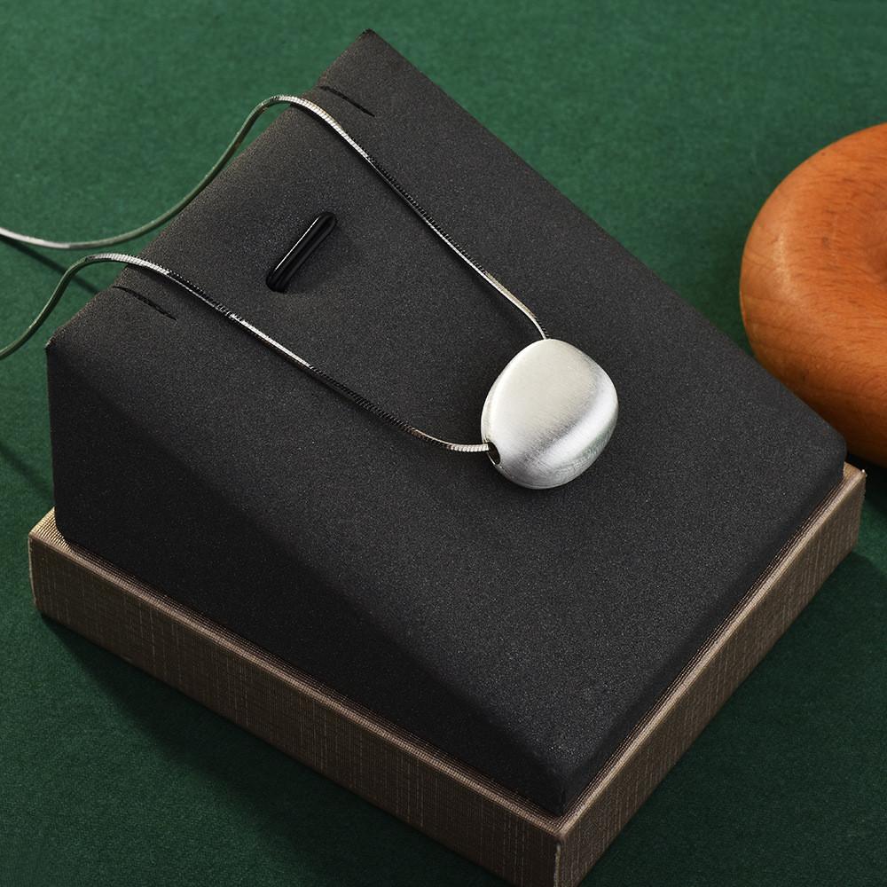 Кулон Геометрический Шик Ожерелье Для Женщин со Змеиной Цепочкой и Гипоаллергенной Сталью Титаном