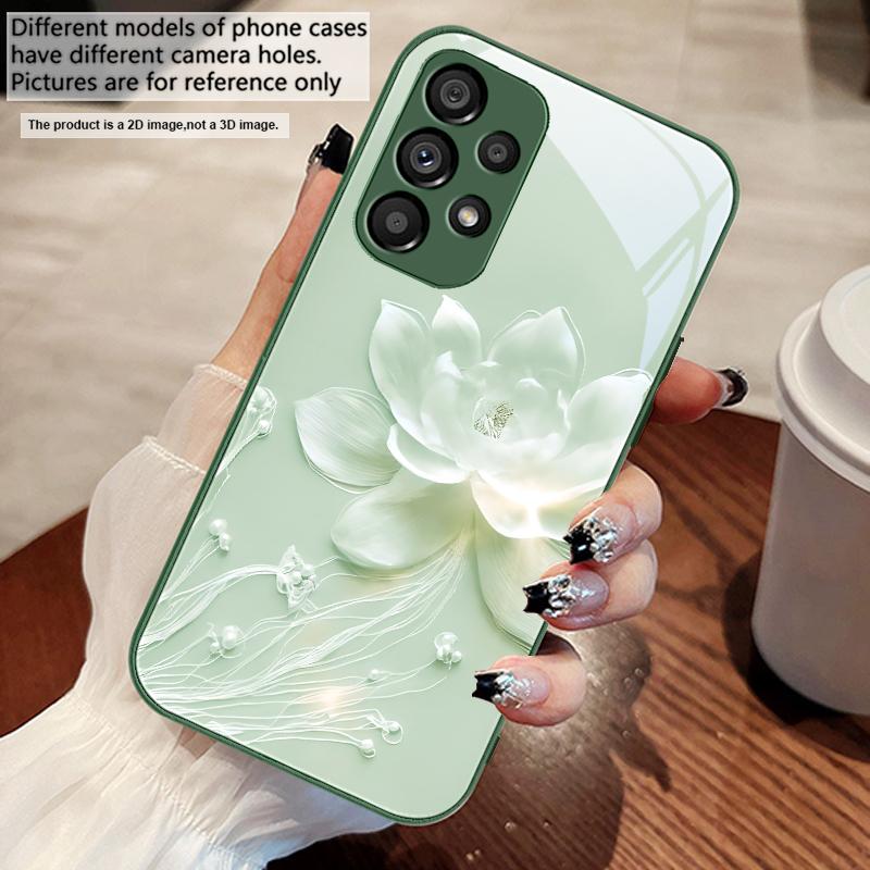 Туманные и нежные цветы Для Samsung S25 S25 Edge S25Ultra S8 9 S10 20 U ltra S21 Pro 22 Plus S23 FE S24 Ultra Стеклянный чехол для телефона
