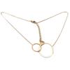 [P7854] - Designer Steel Necklace 'Forever' Rose Gold (circles) - 30x23 Mm