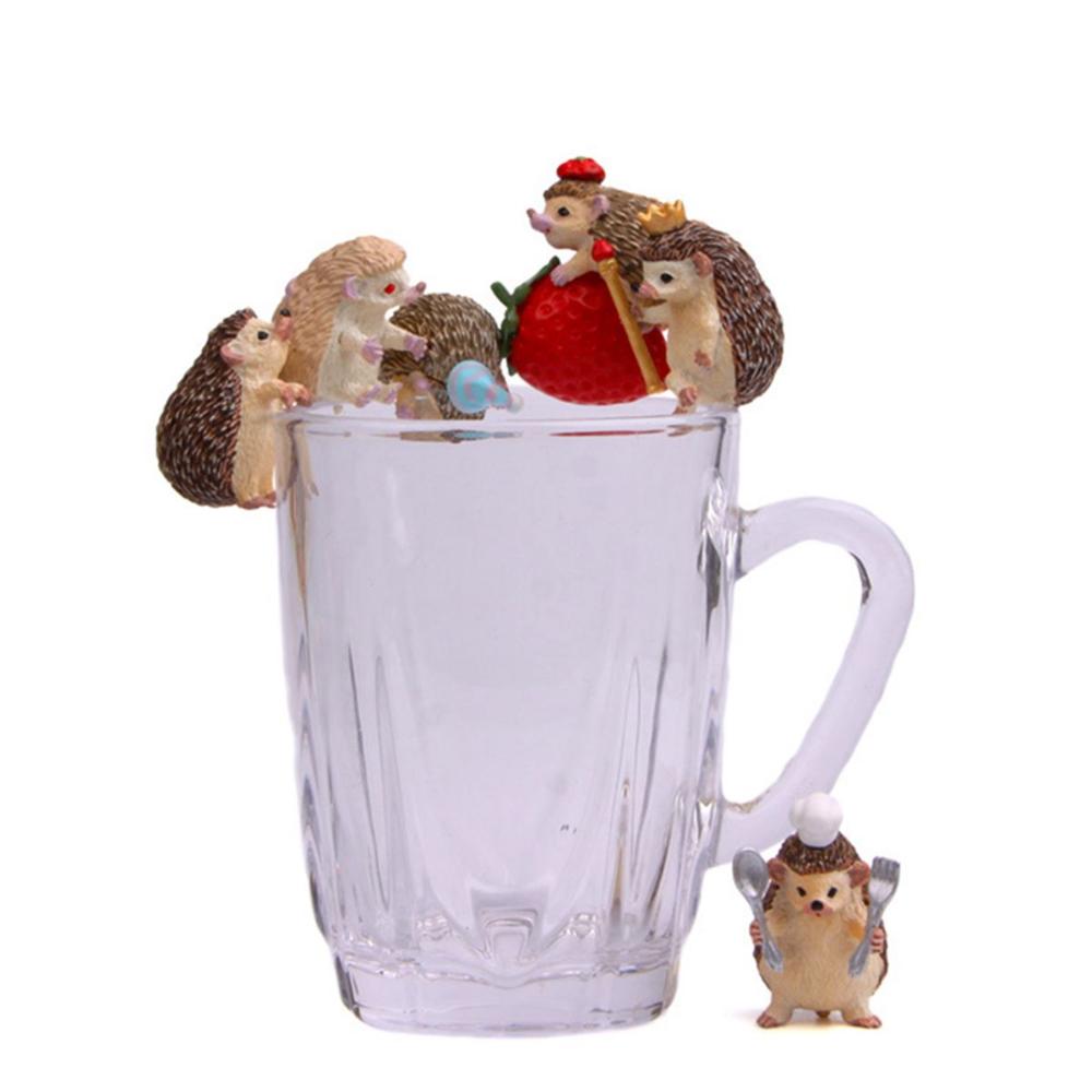 Мох Пейзаж Маленькая Статуэтка Из Смолы Украшение Фигурка Животного Украшения Миниатюрный Ежик