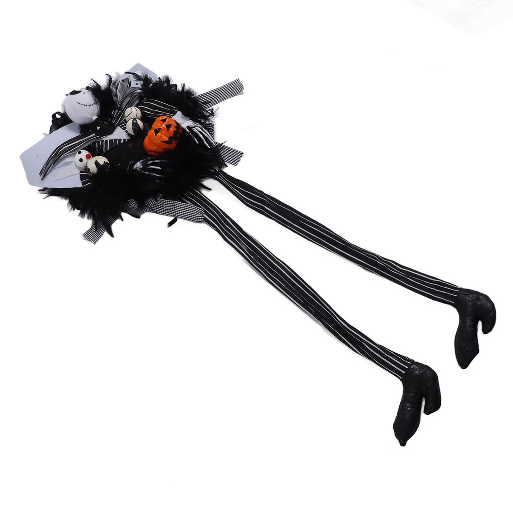 Венок на Хэллоуин, тыквенный череп, страшная гирлянда на Хэллоуин, украшение для стены входной двери