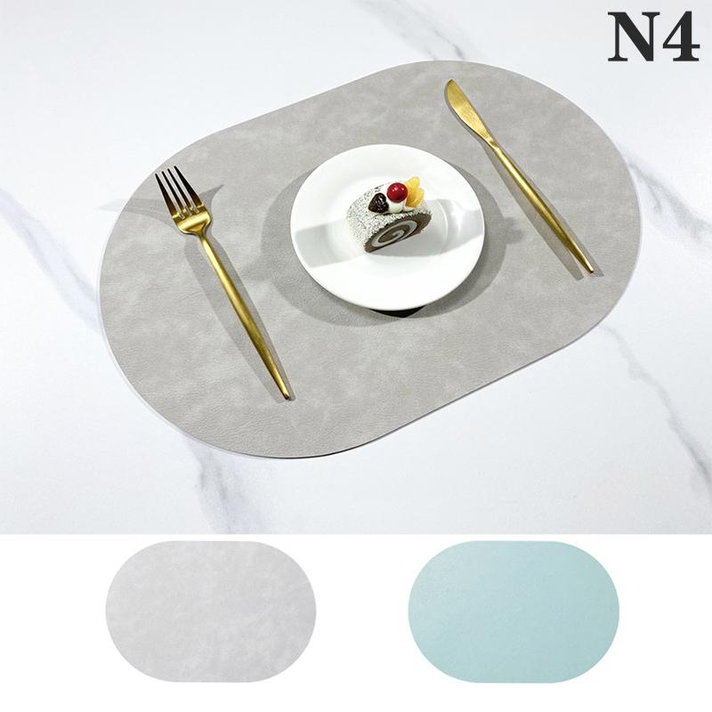 Кожаный коврик под приборы овальный маслостойкий коврик для стола домашний обеденный кухонный стол подставка под приборы дизайн обеденный водонепроницаемый термостойкий домашний декор