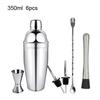 6 шт./набор шейкеров для коктейлей, 25 унций шейкер для мартини, шейкер для напитков из нержавеющей стали, барный набор, набор для бармена, инструменты для домашнего бара