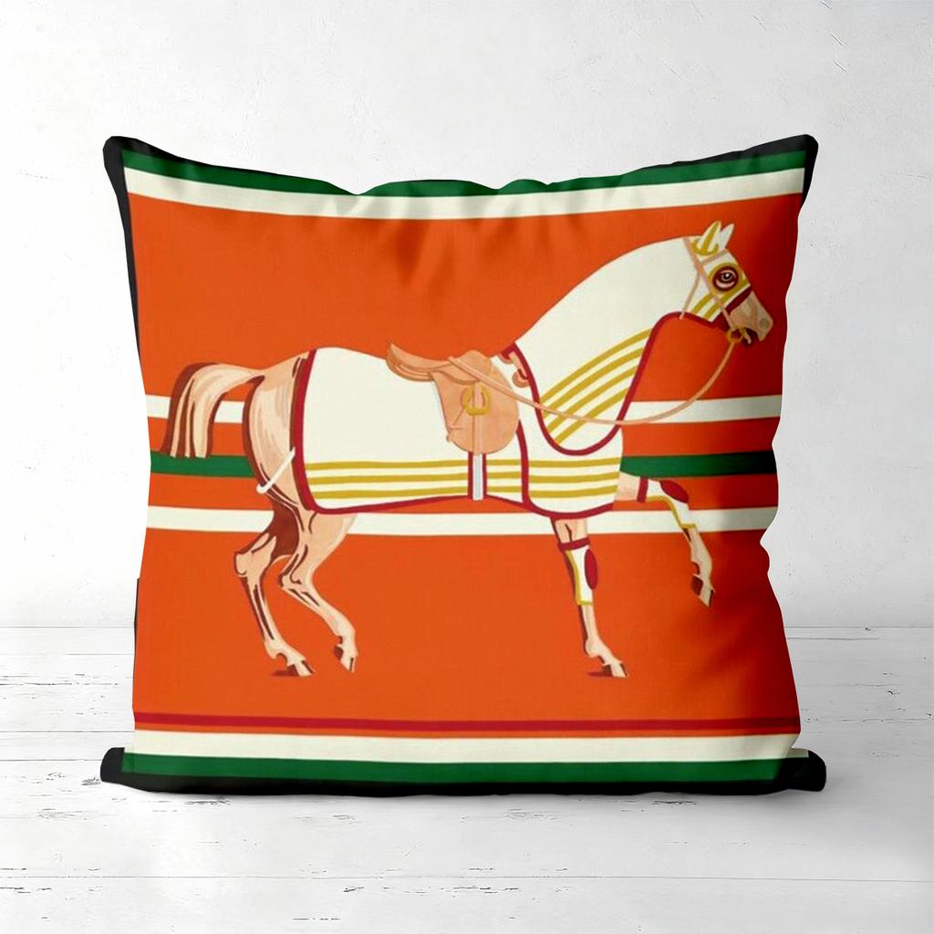 Horse Pattern Decorative Cushions For Home Decor Polyester pillowcase, sofa decorative cushion cov Headboard Pillow