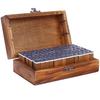 70pcs Multi-purpose Alphabet Letter Number Wood Rubber Stamps Set Wooden Box