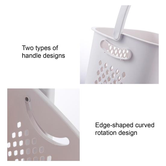 Yousheng Multi-Tier Rolling Laundry Hamper Dirty Clothes Basket Cart with Removable Basket Top Shelf Wheeled Laundry Storage Cart for Bedroom Bathroom