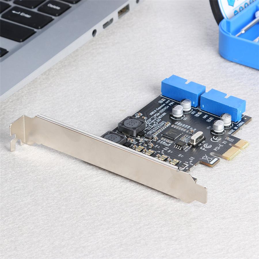 PCIE PCI Express к двойному 20-контактному USB 3.0 PCI-e X1 к 2 портам 19-контактная карта USB 3.0