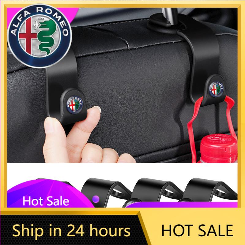 Car Stickers For Alfa Romeo 1/2Pcs Car Seat Back Hooks Vehicle Clips Durable Hanger For Alfa Romeo giulia stelvio giulietta 159