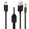 USB2.0 A Male to Mini B Male+ 3.5mm Audio Adapter Chargers Cable Cord 1m Long USB Speaker Audio Cable Accessories