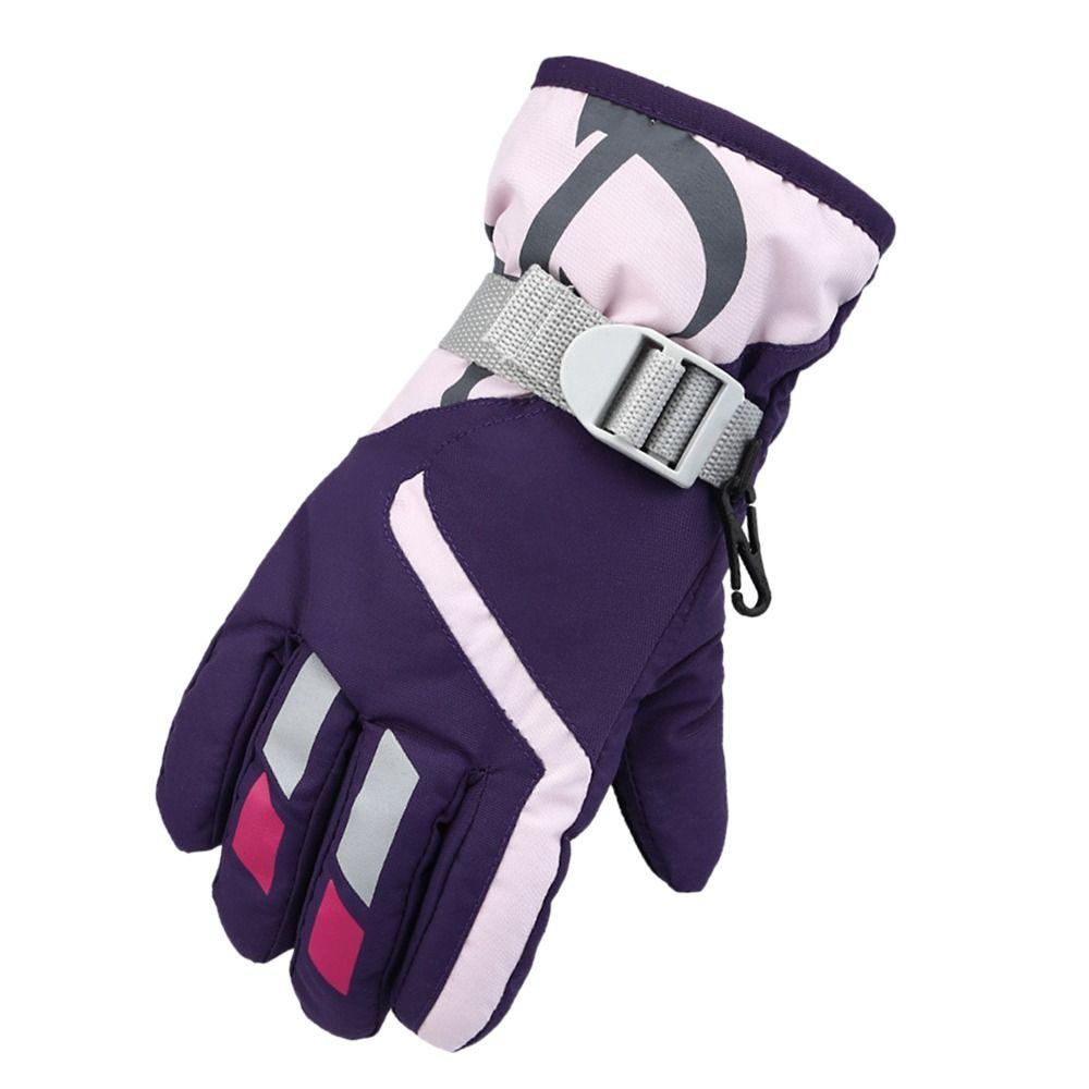 Waterproof Children Ski Gloves Windproof Winter Warm Cute Kid Gloves  Snow Snowboard
