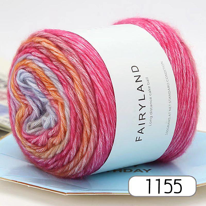 1pc 100g Gradient Rainbow Yarn, Suitable for DIY Crochet and Knitted Warm Sweaters, Scarves, Hats, Shawls, Etc