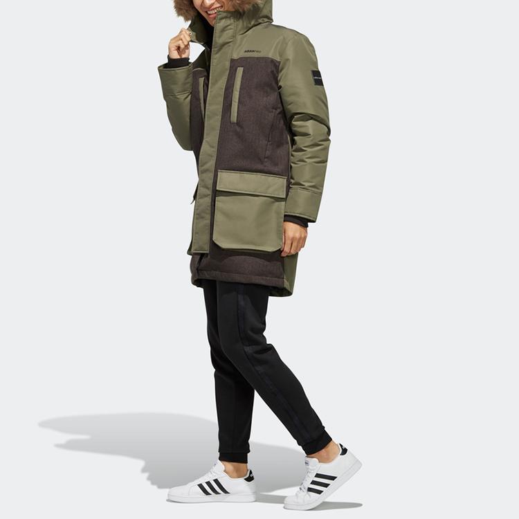 Adidas Neo Street Down Parka Мужская верхняя одежда хаки-коричневый EI4396
