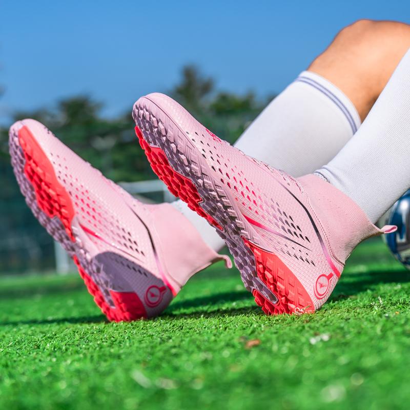 Футбольные бутсы мужские/женские 33-46 с мягкой резиновой подошвой, короткие гвозди, искусственный газон, детские футбольные бутсы