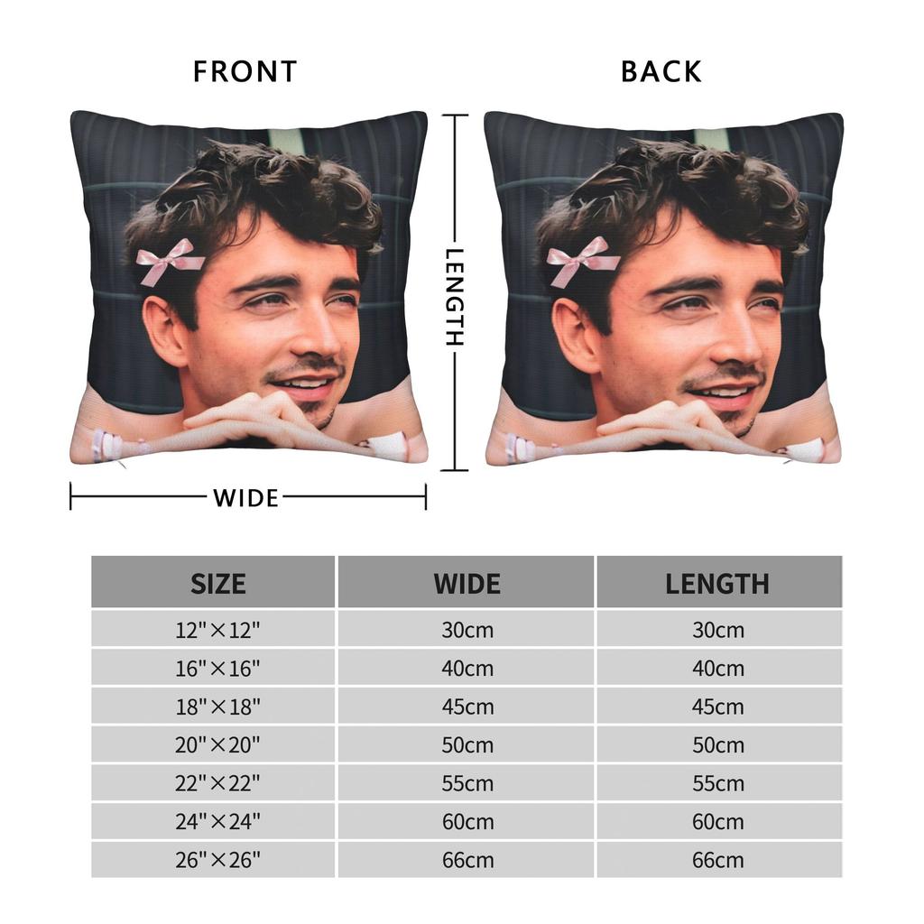 Decorative Pillowcase C-Charles Leclerc Merch Home Throw Pillow Case Cover Square Style Multi-Size