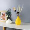 Jinlongxing Ceramic Car Vase Set with Dried Flowers