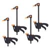 4pcs 4inch Bar F Clamps Clip Grip Quick Ratchet Release Woodworking DIY Hand Tool Kit
